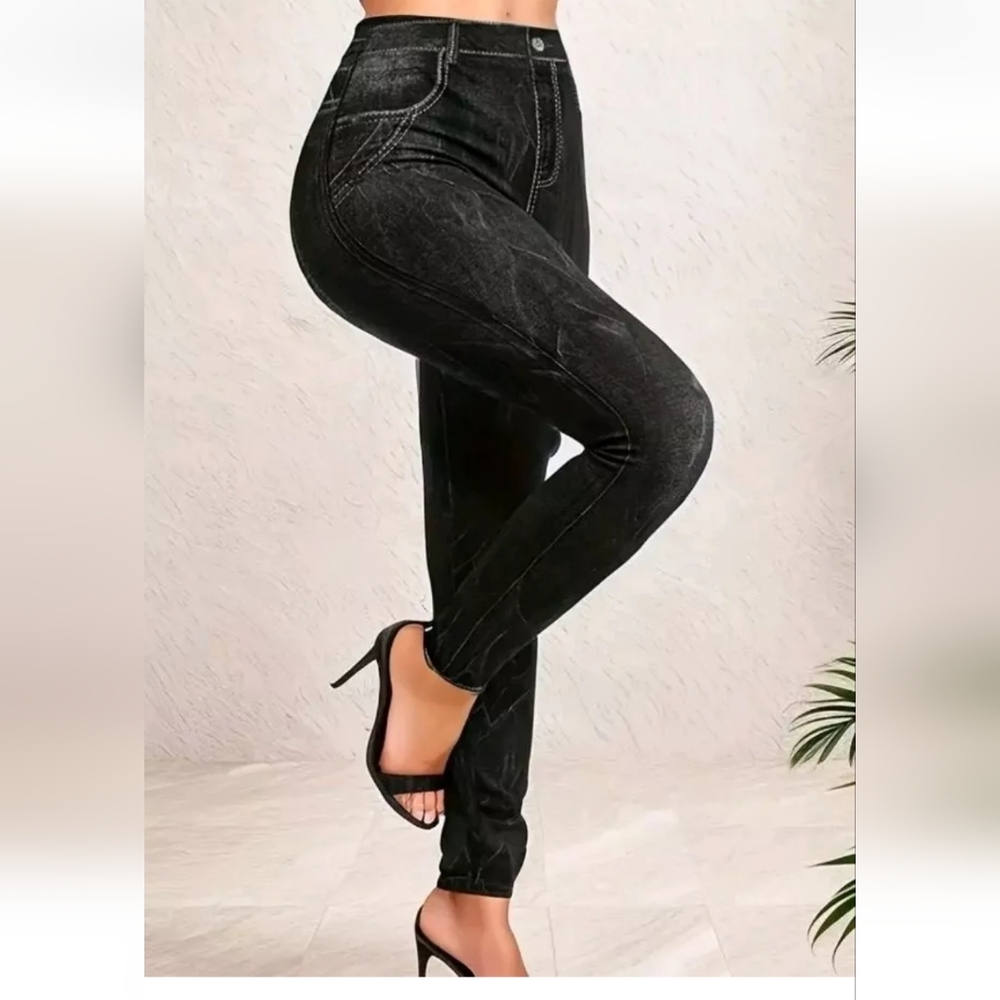 High Waist Skinny JEGGINGS Leggings - Super Stretchy & Comfort Fit